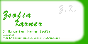 zsofia karner business card